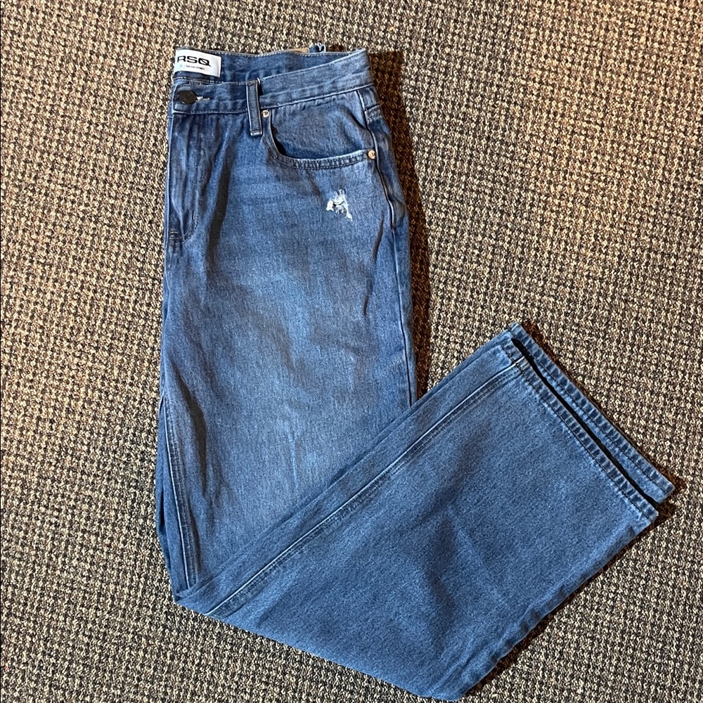 RSQ Women's Blue Low Rise Straight Leg Jeans